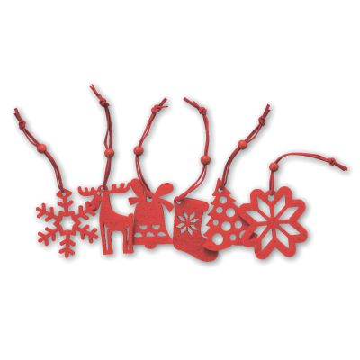 ROUGE - Set of 6 felt tree hangers
