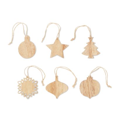 CHRISET - Set of wooden xmas ornaments