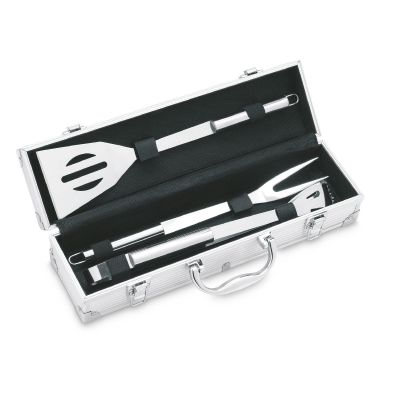 ASADOR - 3 bbq tools in aluminium case