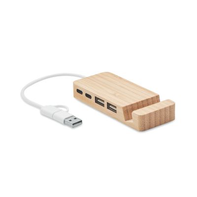HUBSTAND - Bamboo usb 4 ports hub