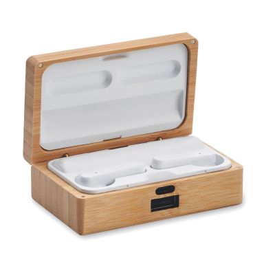 OREBAM - Tws earbuds in bamboo case