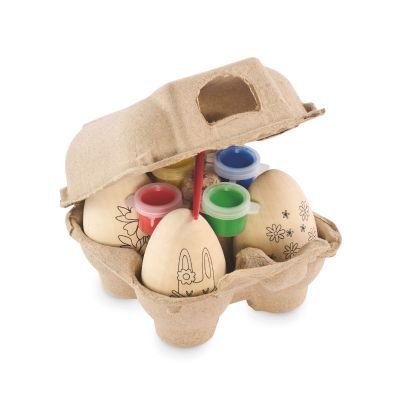 EISET - Wooden eggs painting set