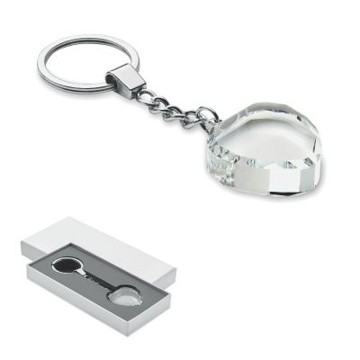 HEARTWARD - Glass heart award key ring