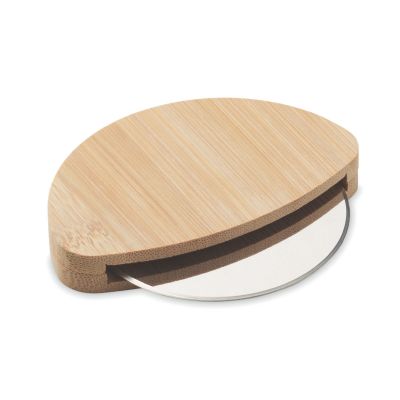 NAPOL - Round bamboo pizza cutter