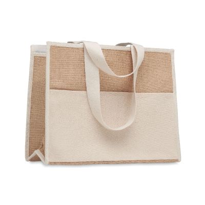 CAMPO DE GELI - Jute and canvas cooler bag