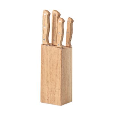 GOURMET - 5 piece knife set in base