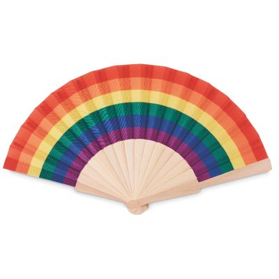 BOWFAN - Rainbow wooden hand fan