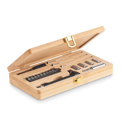 GALLAWAY - 21 pcs tool set in bamboo case