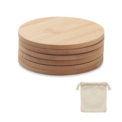 BAYIN SET - Set of 6 bamboo coasters