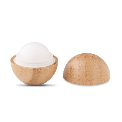 SOFT LUX - Lip balm in round bamboo case