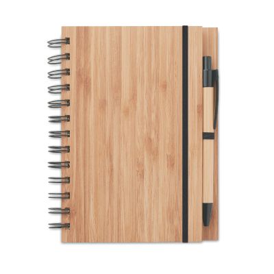 BAMBLOC - Bamboo notebook with pen lined
