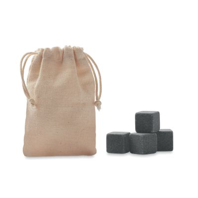 ROCKS - 4 stone ice cubes in pouch
