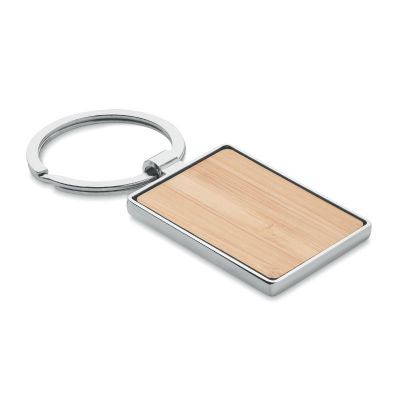 BENDIGO - Rectangular key ring bamboo