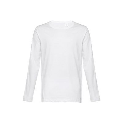 THC BUCHAREST WH - Men's long-sleeved tubular cotton T-shirt