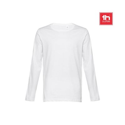 THC BUCHAREST WH - Men's long-sleeved tubular cotton T-shirt
