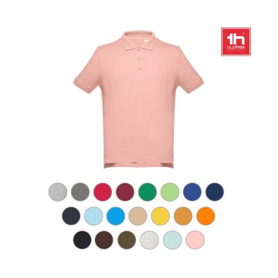 THC ADAM - Men's short-sleeved cotton polo shirt