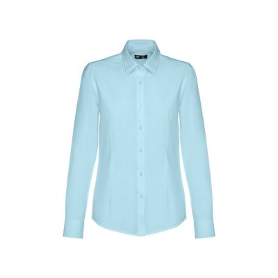 THC TOKYO WOMEN - Women's long-sleeved oxford shirt with pearl coloured buttons