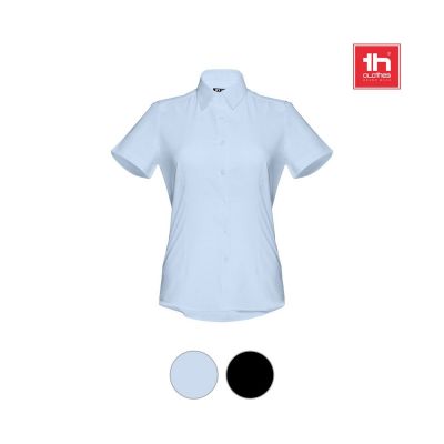 THC LONDON WOMEN - Women's short-sleeved Oxford shirt