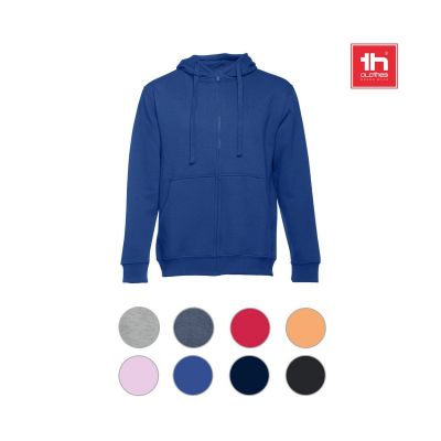 THC AMSTERDAM - Men's hoodie in cotton and polyester with full zip