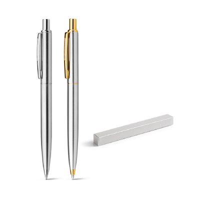 SILVERIO - Stainless steel ball pen with glossy body and clip