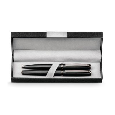 IMPERIO - Metal rollerball and ballpoint set with twist mechanism