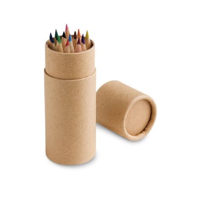 CYLINDER - Pencil box with 12 coloured pencils