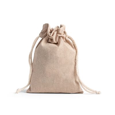 GIBRALTAR - Recycled cotton gift bag (70%) and polyester (30% rPET) (140 g/m²)
