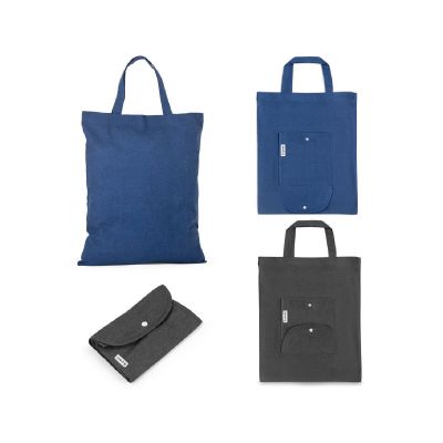 SIENA - Foldable bag in cotton (50%), recycled cotton (30%) and polyester (20% rPET) (140 g/m²)