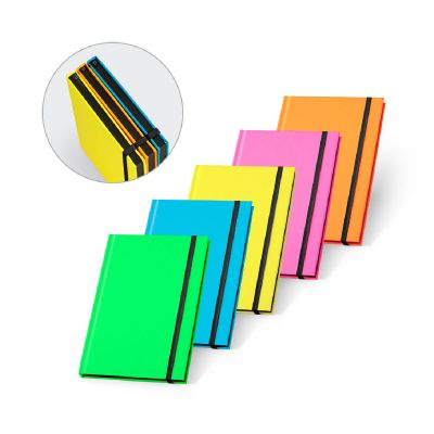 WATTERS - A5 notebook in fluorescent PU with lined pages