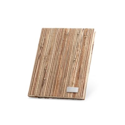 NERUDA - A5 notepad with hardcover made from natural straw fibres
