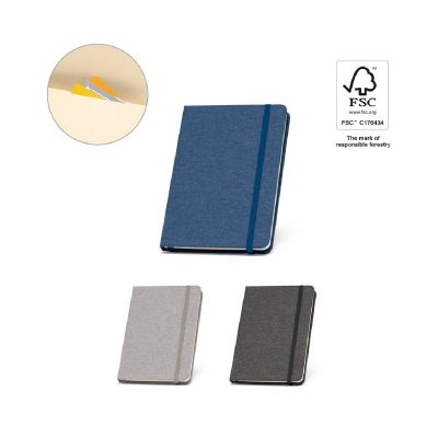 BOYD - A5 notebook in recycled polyester (100% rPET) with lined sheets