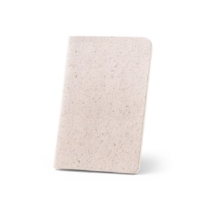 ORGANIC SOFT - A6 notepad with flexible cover made from organic elephant matter (80%)