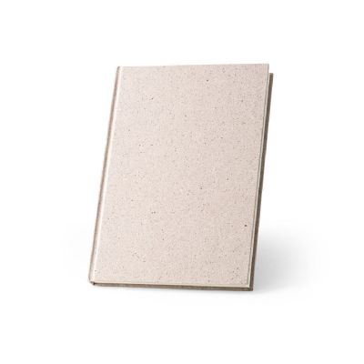 ORGANIC RIGID - A5 notepad with hard cover made from organic elephant matter (80%)