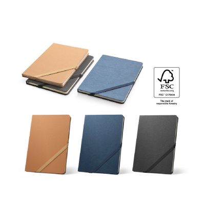 HUXLEY - A5 notebook with hard cover, made from water-resistant paper