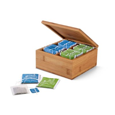 ARNICA - Bamboo tea box with 4 compartments and magnet closure