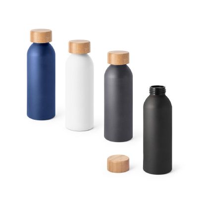 QUETA - Aluminium bottle with bamboo lid 550 mL