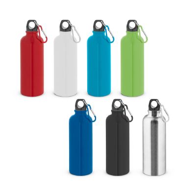 KELCE - Single-wall stainless steel bottle with carabiner clip 550 ml