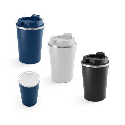 PHELPS CERAMIC - Stainless steel travel mug with ceramic interior finish 470 mL