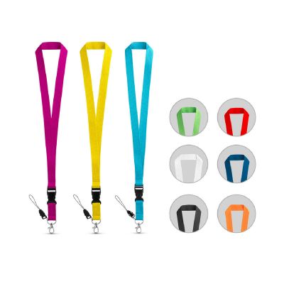 ANQUETIL - Polyester lanyard with metal carabiner