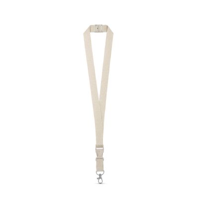 BALLINA - 100% cotton lanyard with metal carabiner