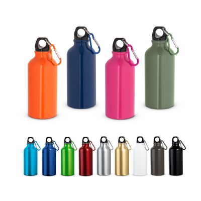 LANDSCAPE S - Aluminium sports bottle with carabiner 400 mL