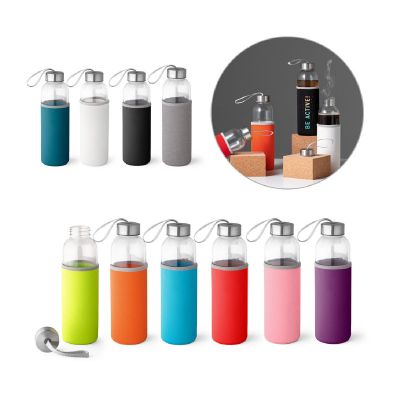 RAISE - Glass and stainless steel Sport bottle 520 mL