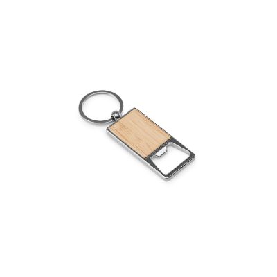SYLVESTER - Rectangular iron keychain with bottle opener