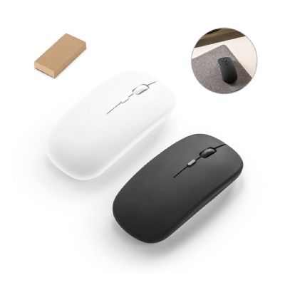 KHAN - Wireless mouse with 500mAh battery in recycled ABS (100% rABS)