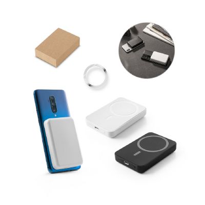 AMPERE 5 - 5.000 mAh magnetic power bank with 15W superfast wireless charger in recycled ABS (100% rABS)