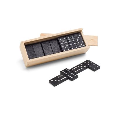 MIGUEL - Domino game in wooden box with lid