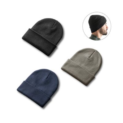 CARL - Recycled polyester (100% rPET) double-layered soft knit unisex beanie
