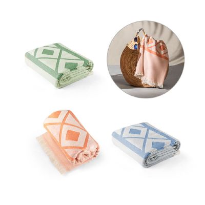 MALEK - Multifunctional bath towel (350g/m²) made of light and resistant cotton (85%) and recycled cotton (15%)