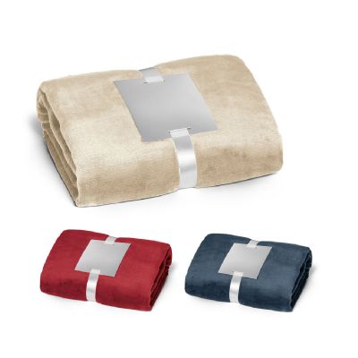 DYLEAF - (240 g/m²) fleece blanket with ribbon wrap and personalisation card