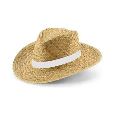 JEAN RIB - Natural straw hat with sublimated ribbon